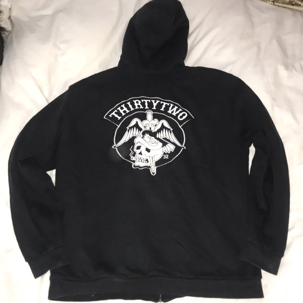 Thirtytwo STI Zippered Black Hoodie Jacket XL
